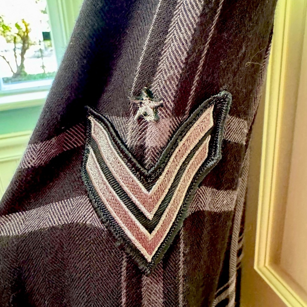 Rails Pepper Onyx Flannel shirt LA14 Chevron Military Button Down Charcoal L